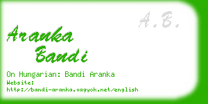aranka bandi business card